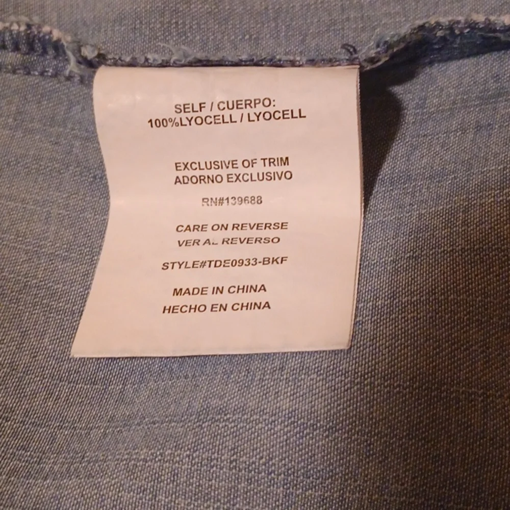 Altar'd State Distressed Chambray Denim Dress - Picture 7 of 7